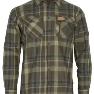 Pinewood Lappland Rough Flannel Shirt - Green/Brown