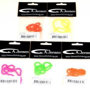 A. Jensen Fluo. Bead Chain Eyes - 1 Of Each 5 Colors